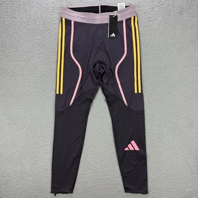 Adidas Pants Mens Medium M Purple Pro Elite Team Long Tights Promo Running - Image 1 of 4