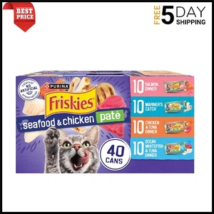 Purina Friskies Seafood & Chicken Pate Favorites Wet Cat Food - 40 Count - Picture 1 of 11