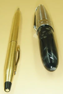 2 Vintage Cross Ballpoint Pens with 2 New Refills Classic Style and Rare Fatty - Picture 1 of 7