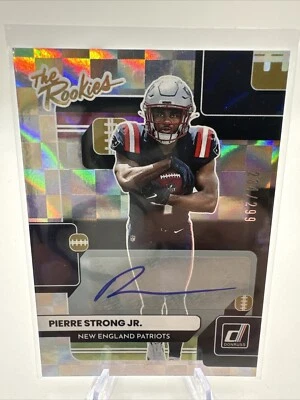 PIERRE STRONG JR. 2022 Donruss AUTO AUTOGRAPH THE ROOKIES #/299 NEW ENGLAND - Image 1 of 3
