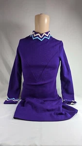 Vintage Carol Brent Wool Purple Dress Size 10 - Picture 1 of 10