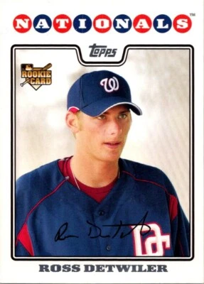 2008 Topps - Ross Detwiler #92 RC Rookie Washington Nationals - Image 1 of 2