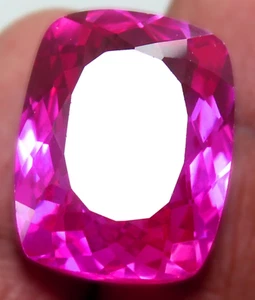 Natürlicher riesiger 37,35 ct zertifizierter Utah Bixbit roter Beryll 22 x 17 mm Kissen Edelstein - Bild 1 von 6