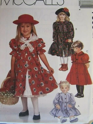 McCALLS 7368 Toddler Girls Tiered Dress Petticoat & Scarf PATTERN 1-2-3/2-3-4 UC - Image 1 of 3