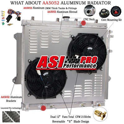 3 Rows  Radiator Shroud Fan Fits 2010-2022 Toyota 4Runner Limited Venture 4.0 V6 — 第 1/4 张图片