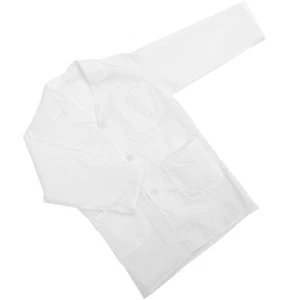 Children's Lab Coat Men and Women Toddler White Short Kids Doctors - Picture 1 of 12