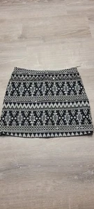 Minifalda Atmosphere para mujer negra blanca con cuentas talla 12 EE. UU. talla 8 - Imagen 1 de 10