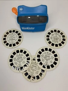 Vintage Tyco Toys Blue 3D View-Master + 5 Reels Scooby Doo Sesame Street - Picture 1 of 7