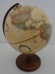 Replogle 9 Inch Diameter World Classic Series Relief Globe w/ Wood Base - Picture 1 of 3