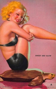 Mutoscope "Sweet And Slow" Made in USA Pin-Up - Picture 1 of 2