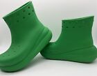 Crocs Classic Crush Waterproof Green Grass Rain Boots Spring Women Size 6