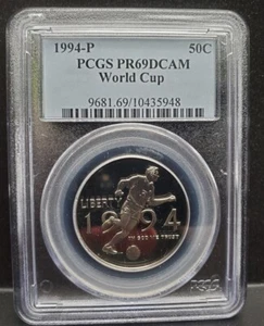 1994 P 50c World Cup Commemorative Half Dollar PCGS PR69DCAM - Picture 1 of 4