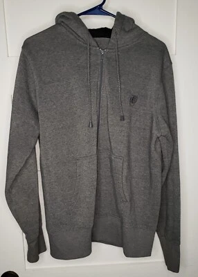 Sudadera con capucha y cremallera Ditch Plains New York para adultos talla M gris Foto 1 de 4