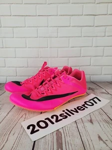 Size 10.5 Nike Men's Zoom Rival 'Hyper Pink Orange' Sprint Spikes DC8753-600 NEW - Picture 1 of 10