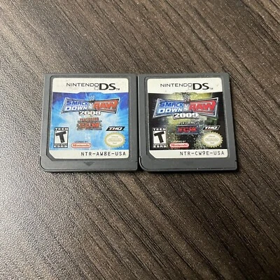 WWE Smackdown Vs. Raw 2008 + 2009 Nintendo DS Game Bundle Lot - Image 1 of 2