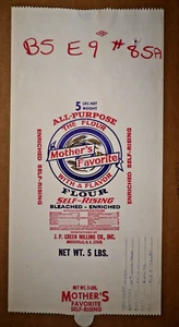 Vintage Sack Paper Bags - MOTHER'S  FLOUR, J P GREEN MILLING, MOCKSVILLE 1993 - Picture 1 of 1