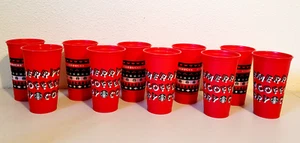 10 Piece Starbucks Red Plastic Holiday Christmas Reusable Cups 16oz. - Picture 1 of 11