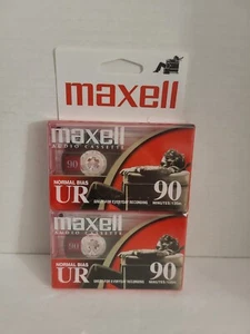 2 pack of Maxell Audio Cassette Tape Normal Bias UR 90minutes/135m - Picture 1 of 2