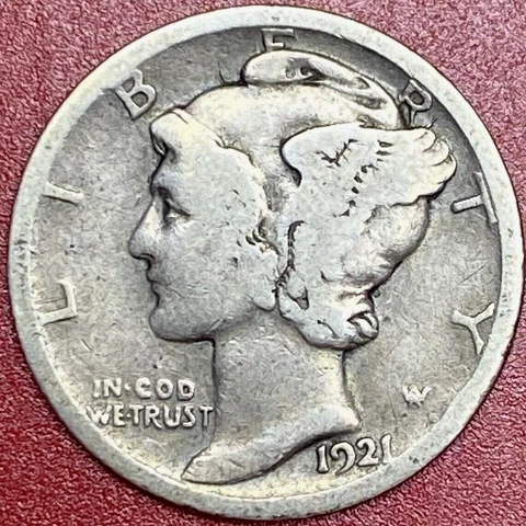 1921 MERCURY DIME Cover