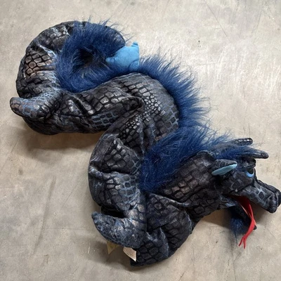 Folkmanis Sea Serpent Hand Puppet Blue 24” Full Body Plush Toy Story Time - Image 1 of 4