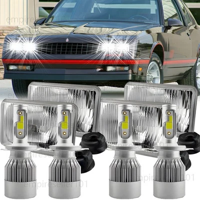 4 件 4X6 LED 车头灯高/低密封光束 H4 适用于雪佛兰 Monte Carlo 1980 - 1988 — 第 1/4 张图片