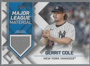 Camiseta deportiva 2022 Topps Update #MLM-GC Gerrit Cole Major League Material Relics - Imagen 1 de 2