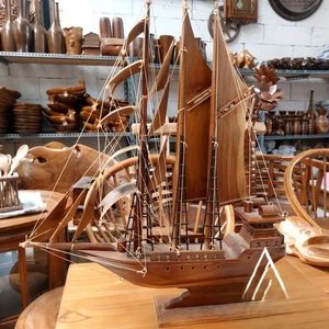 40cm Handicraft Wooden Phinisi ship Replica - Foto 1 di 4