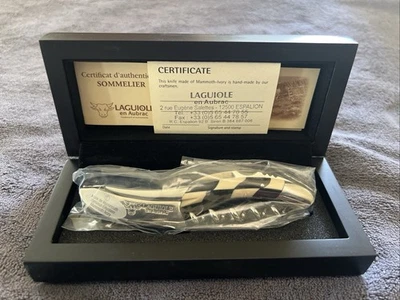 Laguiole en Aubrac Sommelier Waiter’s Friend Mammoth Marfil Ébano Incrustación Foto 1 de 4