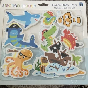 Stephen Joseph schwimmendes Schaumstoffbad 10-teiliges Spielzeugset Ozean Piratenmotiv NEU - Bild 1 von 2