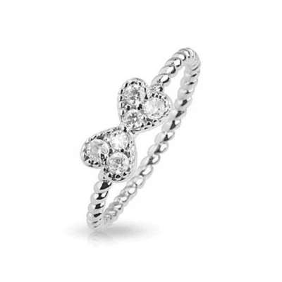 Zehenring Herzschleife Silber Messing Damen Zehring Toe-Ring Nagelring Schmuck  - Bild 1 von 4