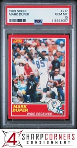 1989 SCORE #217 MARK DUPER DOLPHINS PSA 10 - Picture 1 of 3