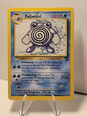 Poliwhirl 57/130 Base Set 2, Unlimited Pokémon TCG LP Vintage  - Image 1 of 2