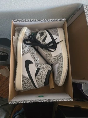 Size 9.5 - Air Jordan 1 Retro OG High White Cement DZ5485-052 9.5 - Image 1 of 4