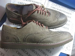 NEW BORN ® Rooney Mens Wingtip Premium Suede Leather Oxfords Shoes Comfy insole - Picture 1 of 9