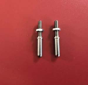LOT OF 2 RAYTHEON 188444-15 STEEL ELECTRICAL CONNECTOR GUIDE 1 THREADED STUD - Picture 1 of 5