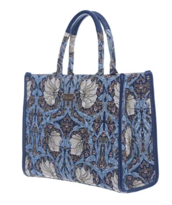 Signare Pimpernel & Thyme Blue Tapestry City Handbag Cross Shoulder Grab Bag - Image 1 of 4