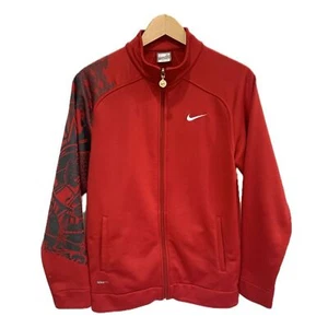 Giacca Nike Big Boys Track Taglia XL 18/20 Fit Dry RARA Rossa Basket Grafica - Foto 1 di 15