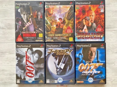 SONY PS2 6-piece set! Gun Survivor2, 007 Everything or Nothing etc.From Japan - Image 1 of 2