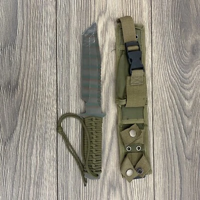 Cuchillo de combate táctico de caza de supervivencia tanto hoja fija con funda Foto 1 de 4