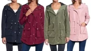 GLAMSIA WOMEN'S FOLD UP ANORAK WATER RESISTANT HOODED JACKET SIZE L MAUVE - Bild 1 von 12