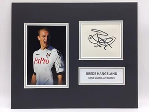 RARE Brede Hangeland Fulham Signed Photo Display + COA AUTOGRAPH FFC - Picture 1 of 3