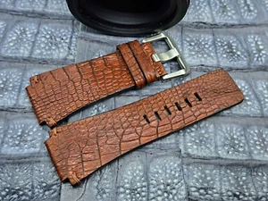 Correa de reloj de cuero exótico de 24 mm/24 mm a medida diseño minimalista vintage - Imagen 1 de 9