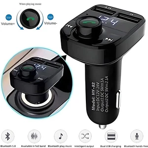 Car Bluetooth FM Transmitter Wireless USB Charger MP3 Player Handsfree Kit - Picture 1 of 9
