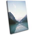 Mountain Lake Winter Landscapes SINGLE TOILE murale ART Photo Print