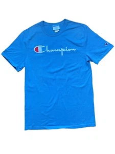 Camiseta Champion Vintage Adulto Mediana Azul Marino Bordada Años 90 - Imagen 1 de 4