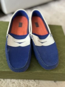 SWIMS Washable Waterproof Penny Loafer Men's Size 10  Blue - Picture 1 of 4