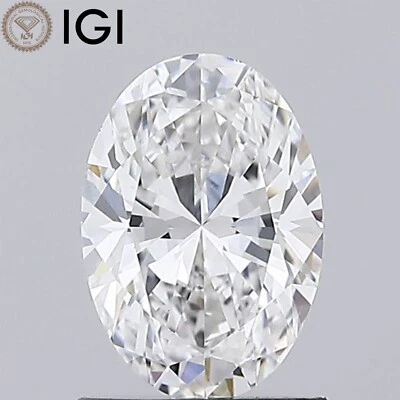 Oval Cut 1.10 Carat IGI Certified Lab Grown CVD Diamond E Color VVS2 Clarity - Image 1 of 4