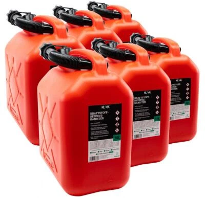  6x Benzinkanister rot 10L Reservekanister Kanister UN-Zulassung - Bild 1 von 4