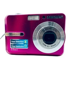 Samsung Digimax S860 8.1MP Digital Camera - Pink - Parts/Repair Only TT158 - Picture 1 of 6