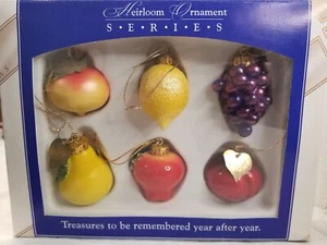 Sierra Gift Company Glass Fruit Ornaments With Inspirational Words New In Box - Picture 1 of 10